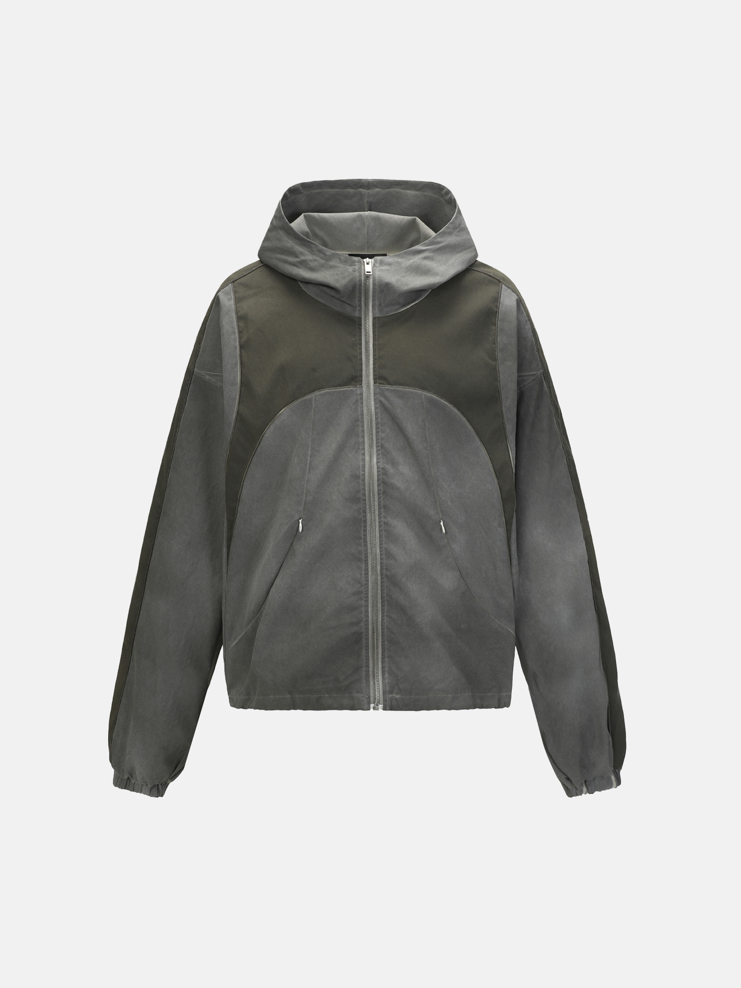 Veste zippée bicolore