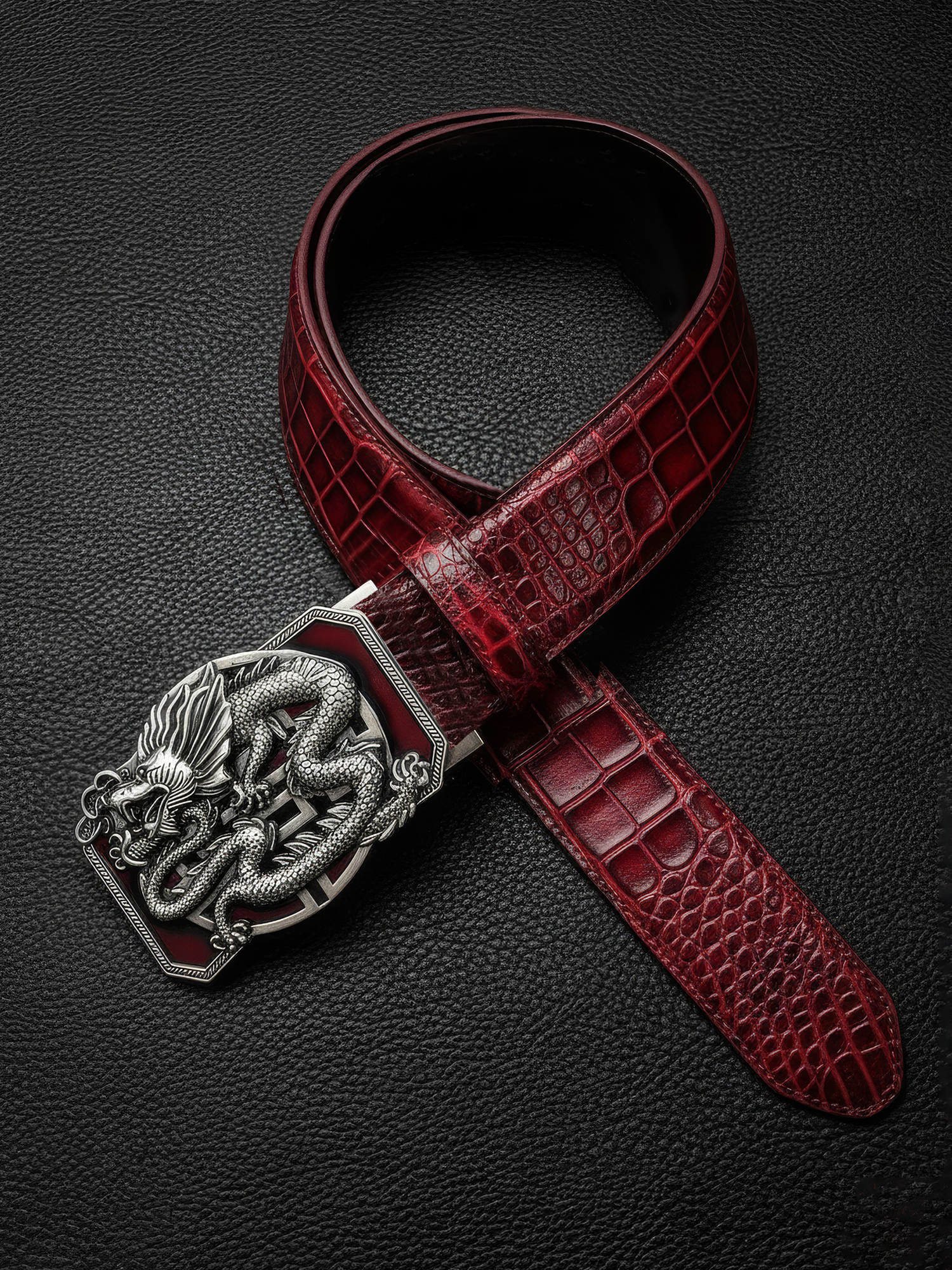 Fire Dragon Croc Belt