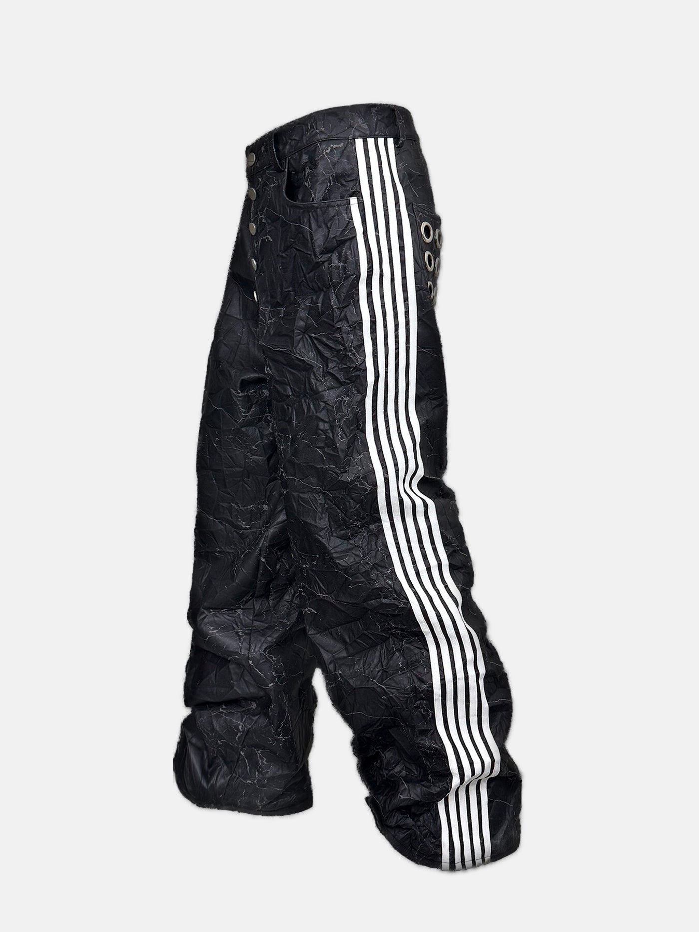 블랙 주름 바지