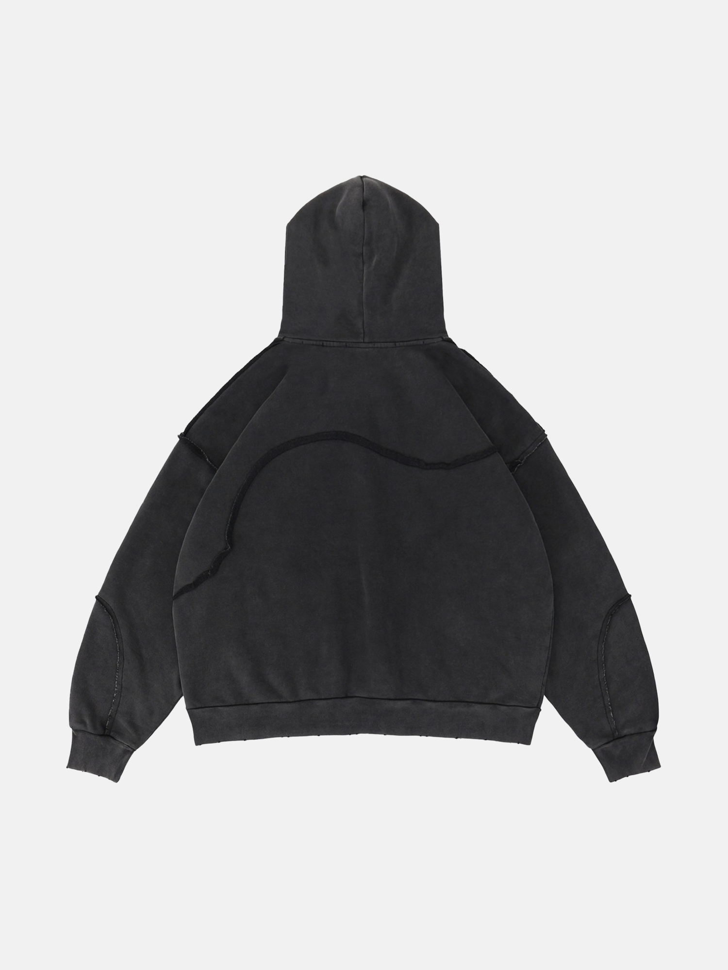 Sweat à capuche Black Wave Seam