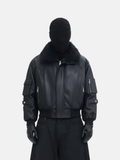 Black Fur Collar Jacket