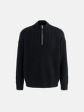 Maglione nero lavorato a maglia