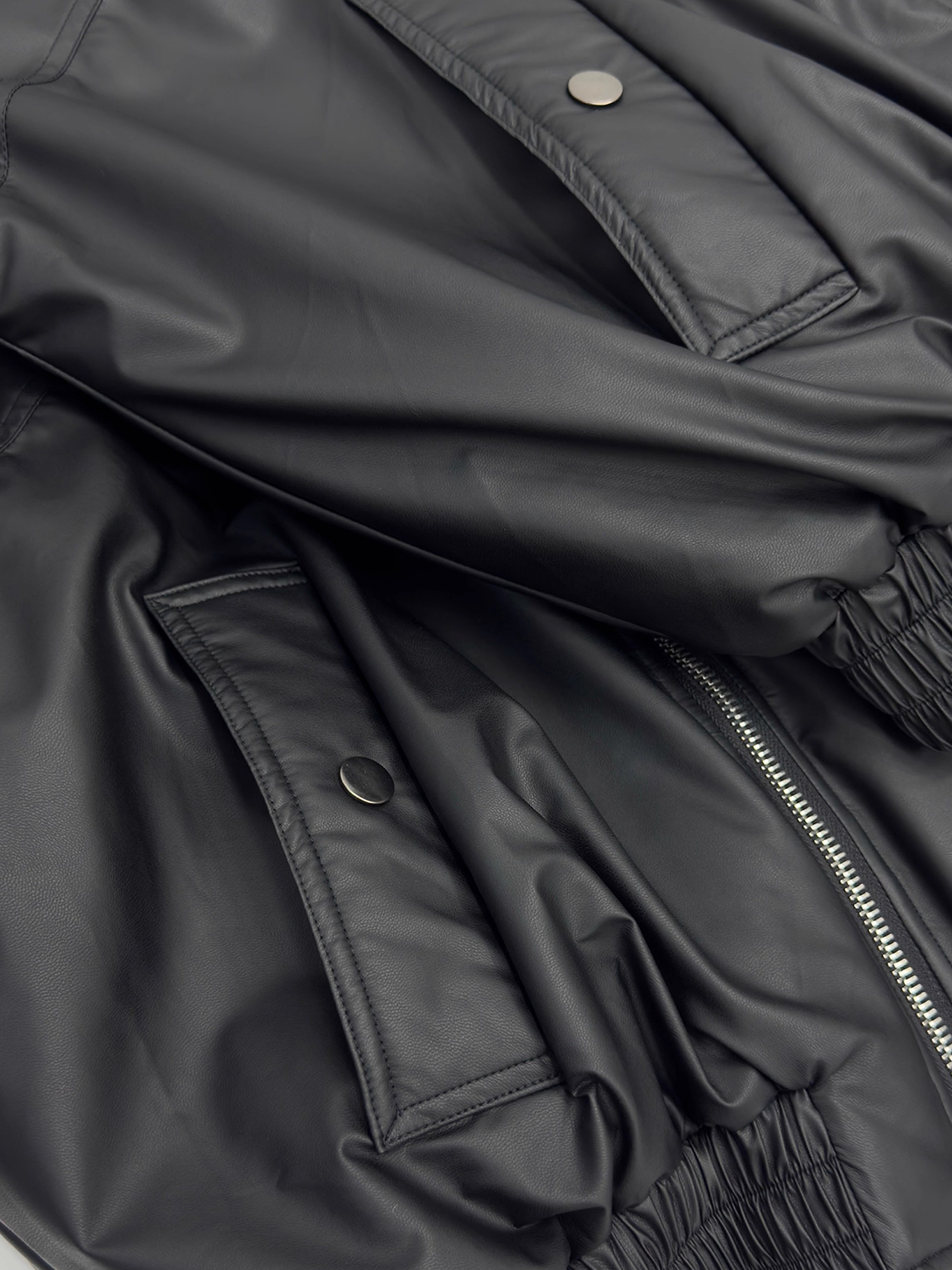 Zwarte Gewatteerde Hoodie Jas