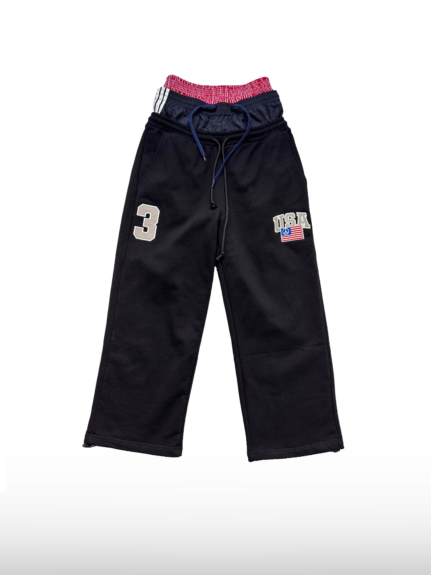 Triple-Waist Heather Sweatpants