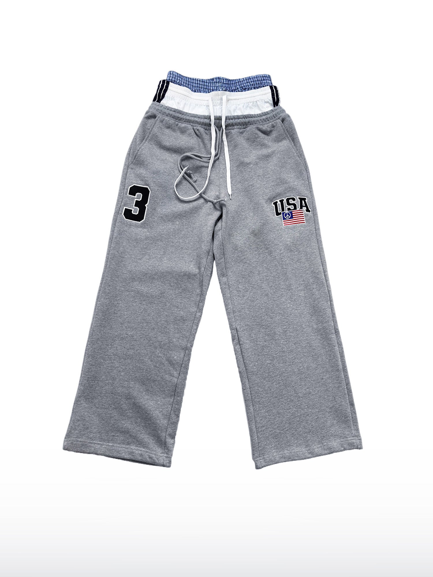 Triple-Waist Heather Sweatpants