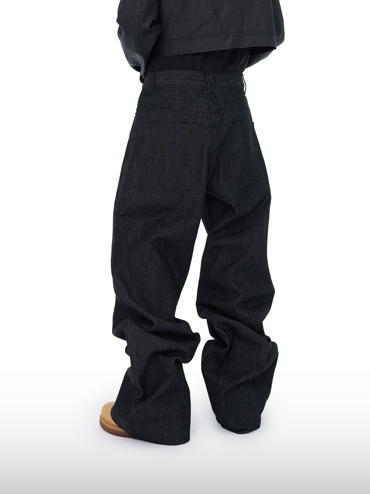 Wijde jeans met knoopsluiting