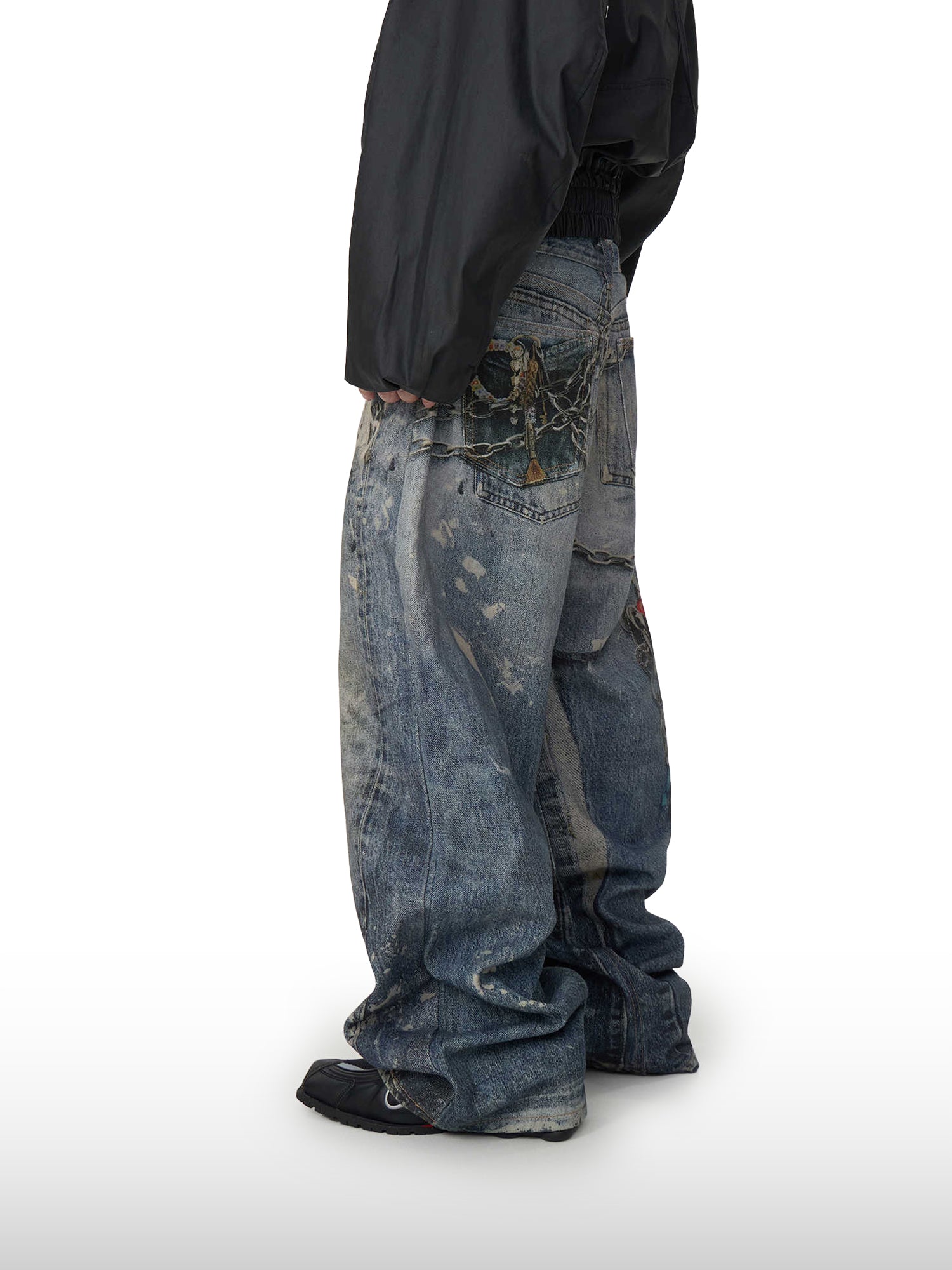 Chain Artifact-jeans