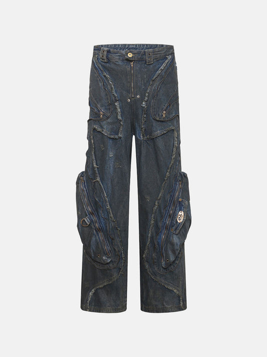 Jeans da strada del caos