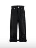 Klassische schwarze Baggy-Jeans