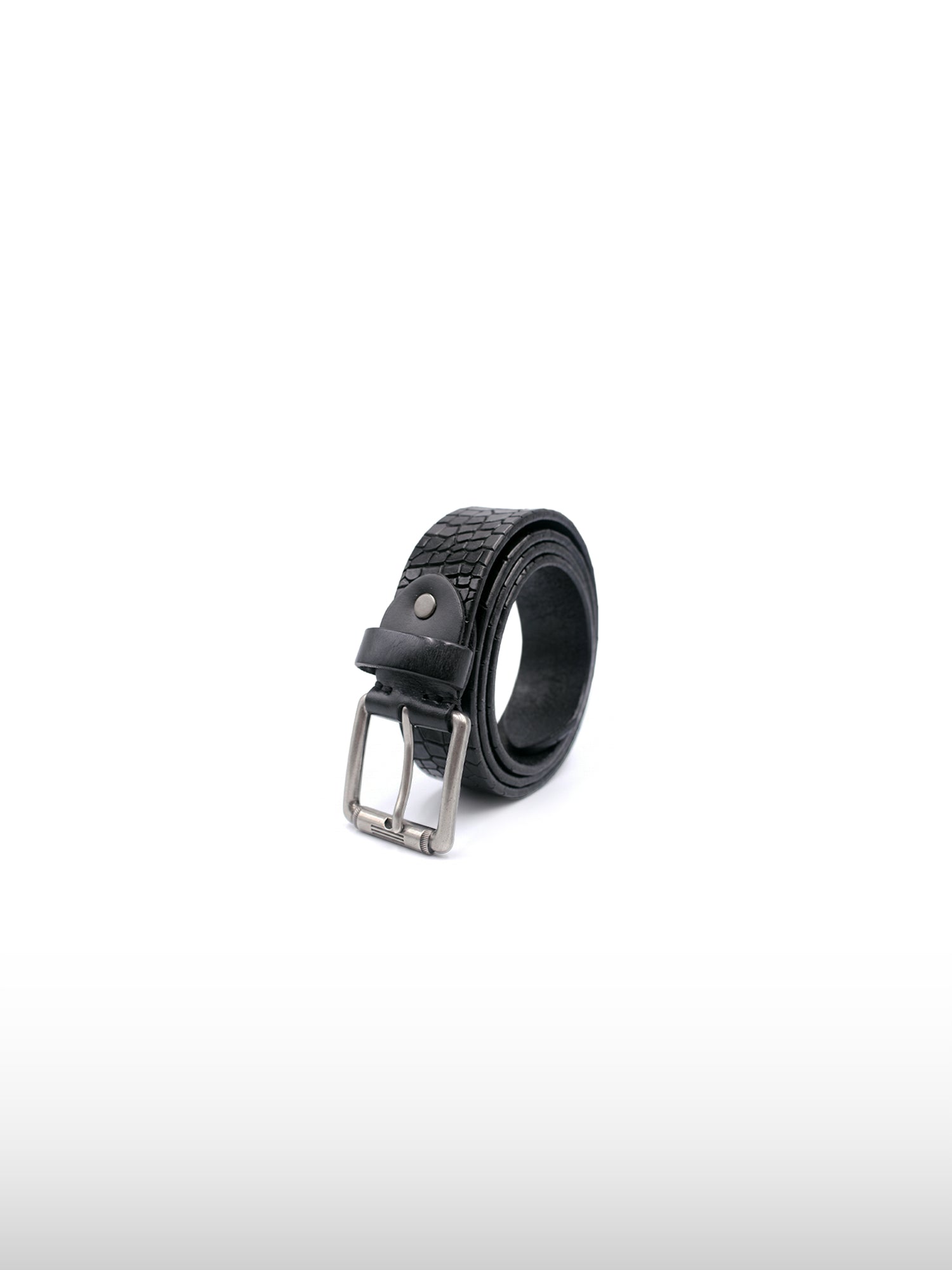 Ceinture en cuir embossé crocodile  