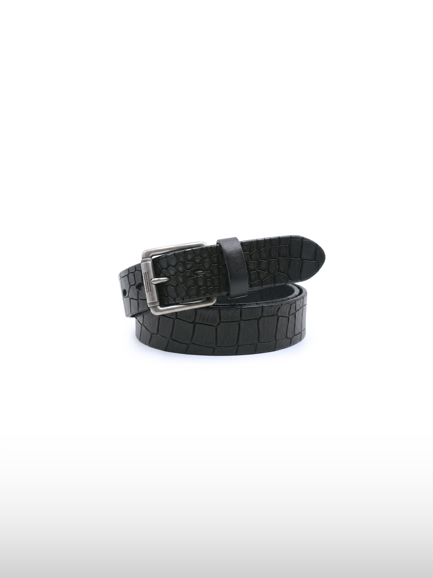 Ceinture en cuir embossé crocodile  