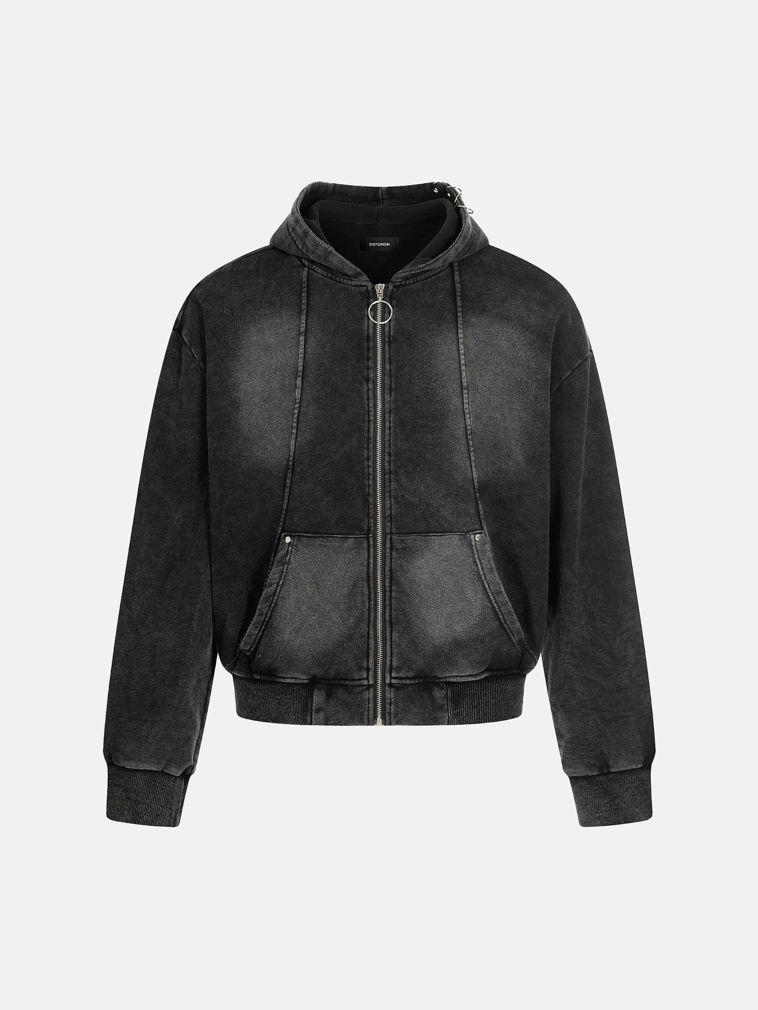 Sudadera con Cremallera y Tirador de Anilla