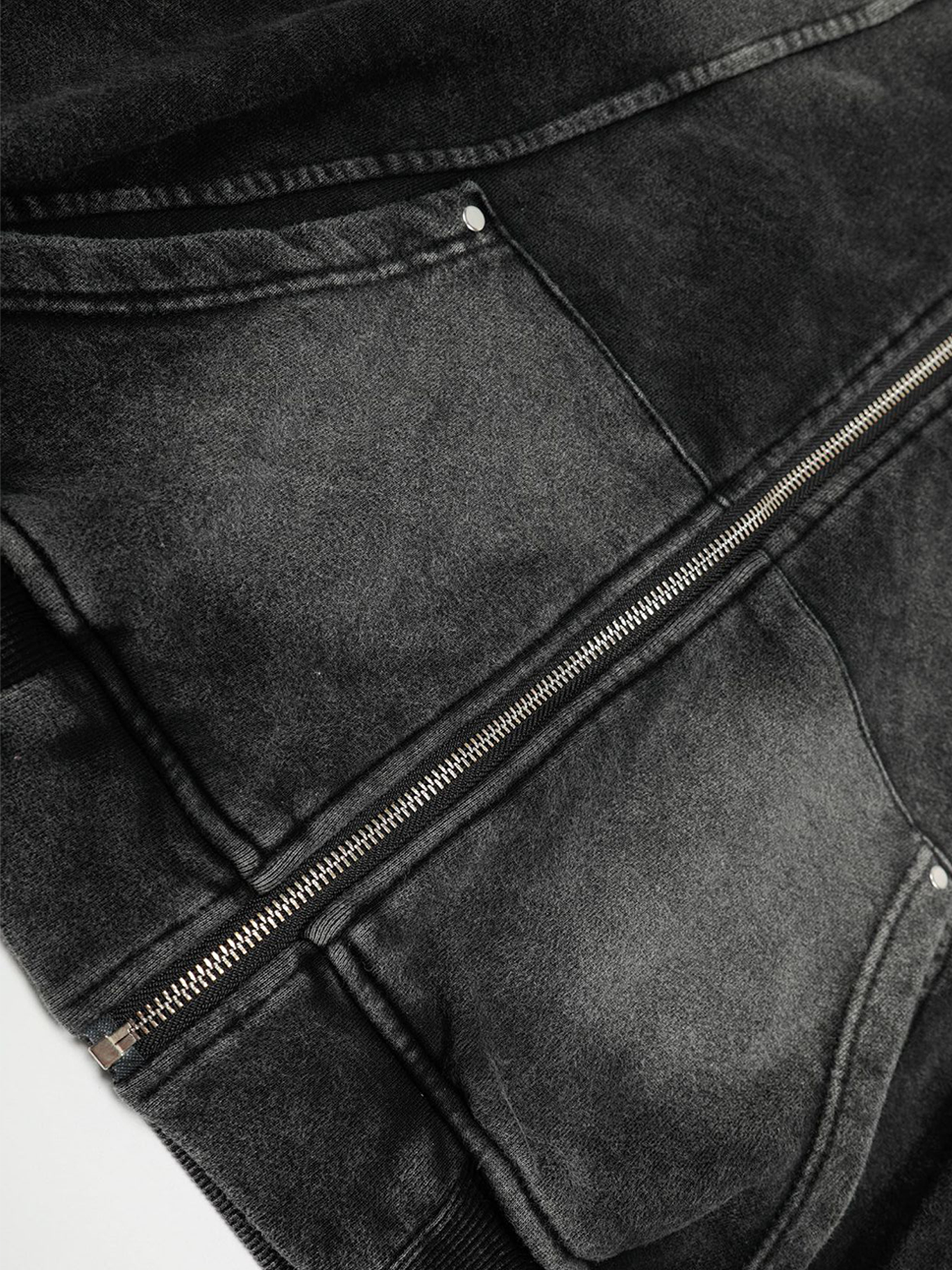 Sudadera con Cremallera y Tirador de Anilla