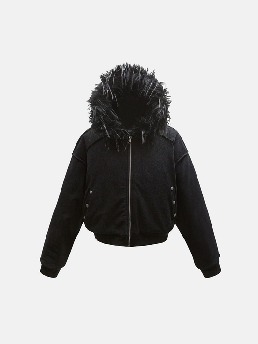 Faux Fur Bomber Jacket