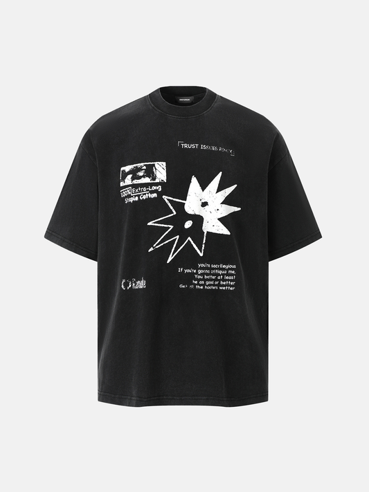 T-shirt z nadrukiem statement