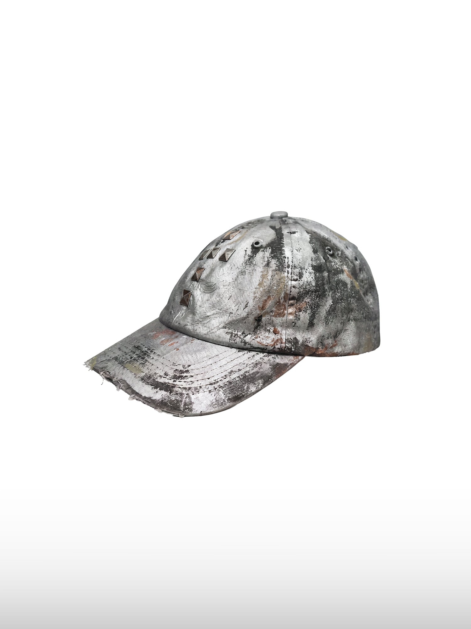 Distressed Rivet Cross Cap