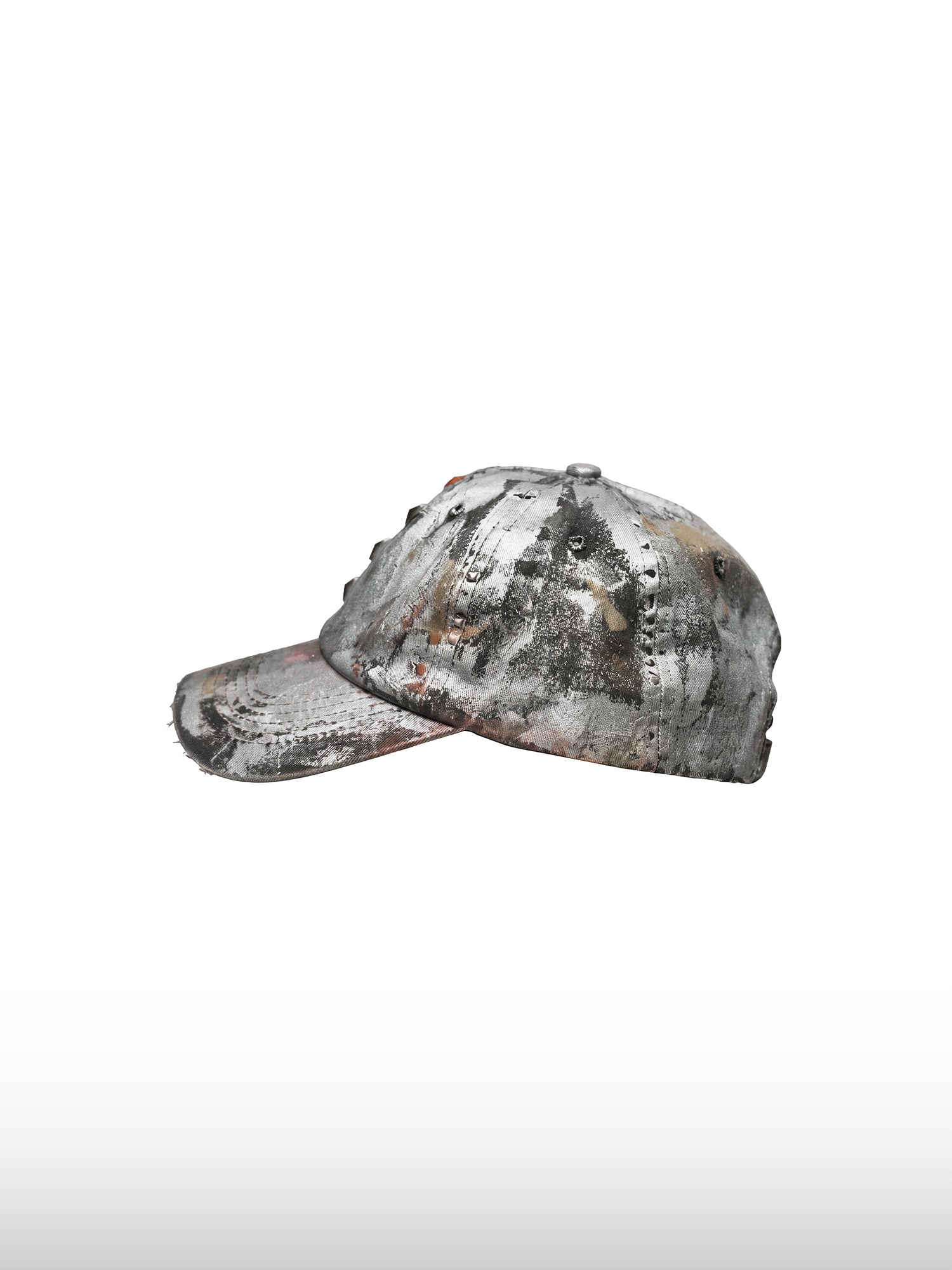 Distressed Rivet Cross Cap