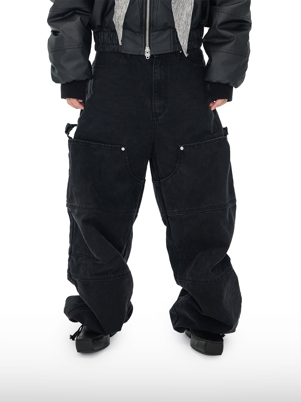 Cargojeans med doble lommer
