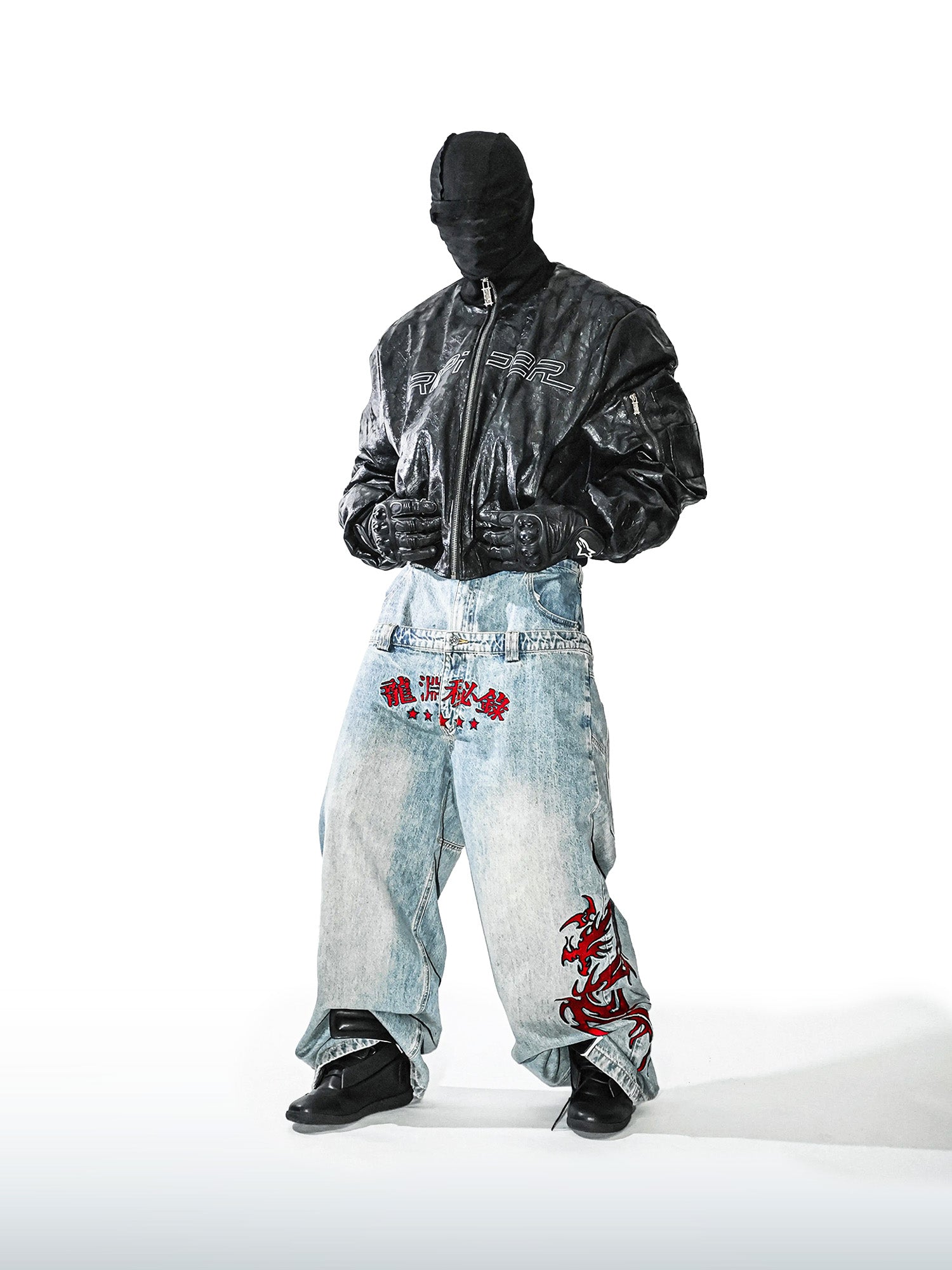 Jeans de Doble Cintura Dragon Shadow
