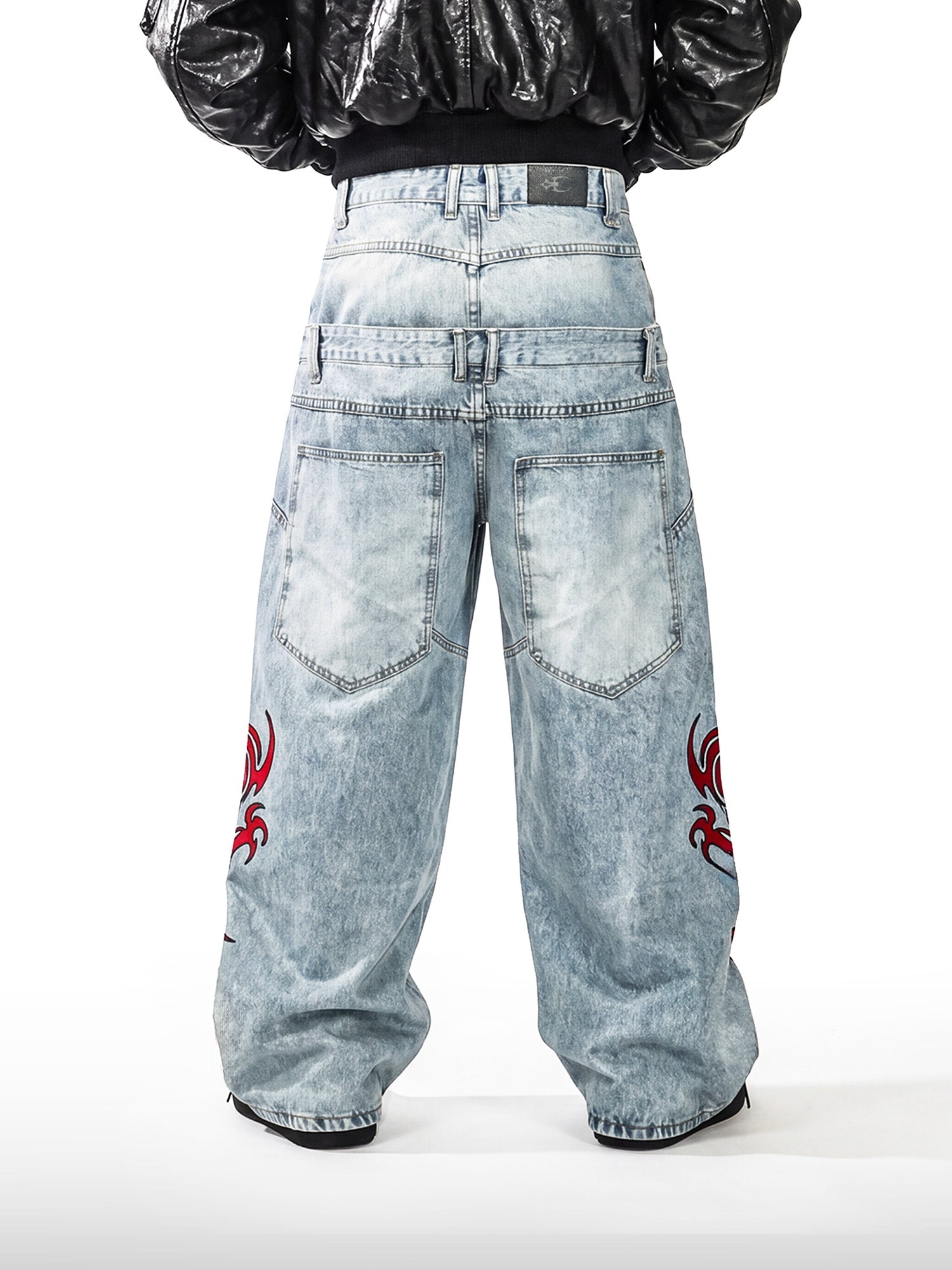 Jeans de Doble Cintura Dragon Shadow