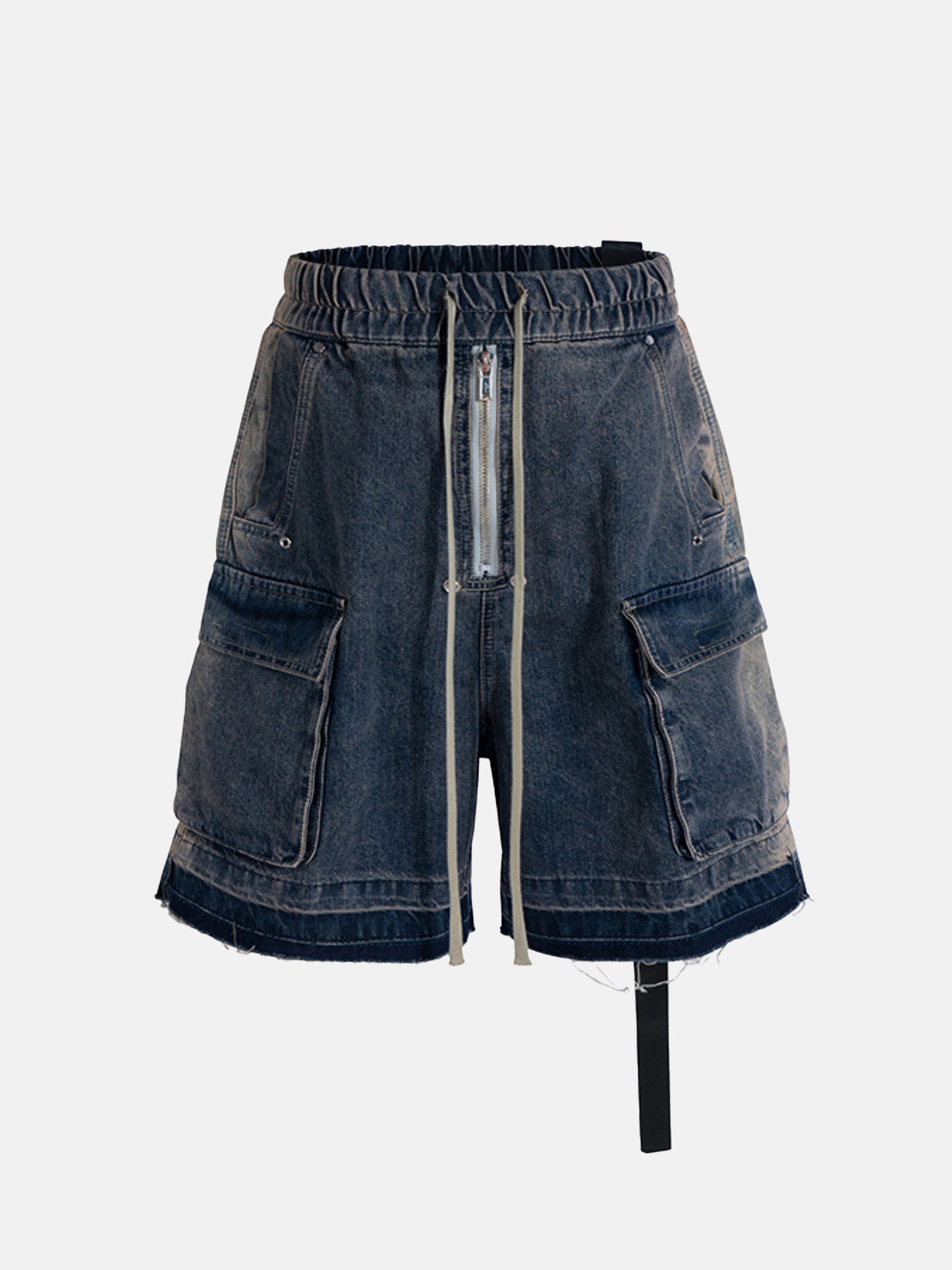 Drawstring Denim Shorts