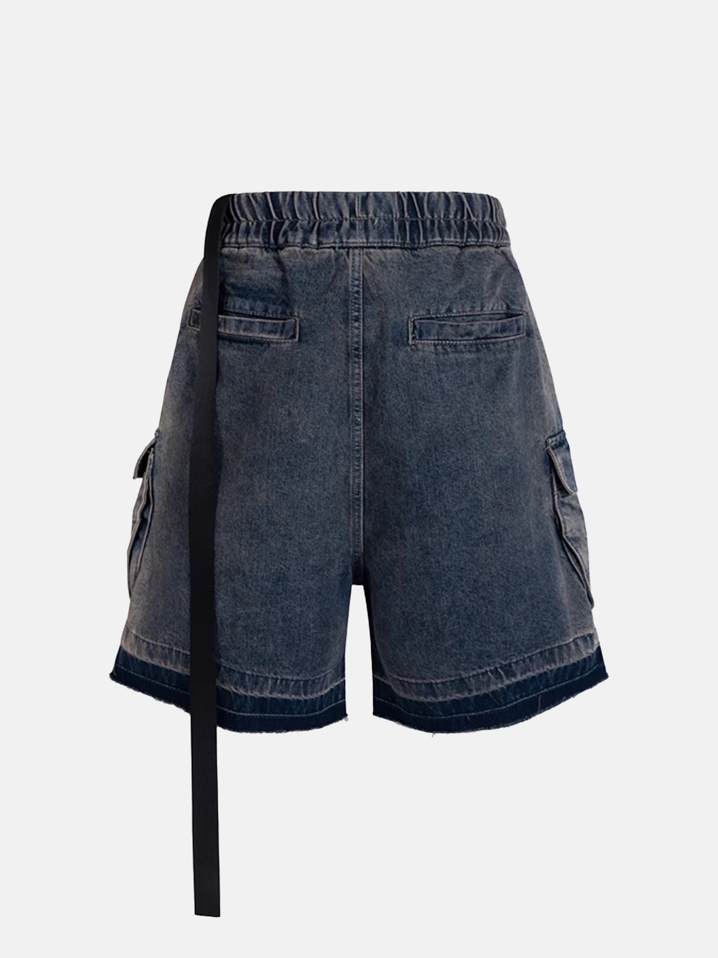 Drawstring Denim Shorts