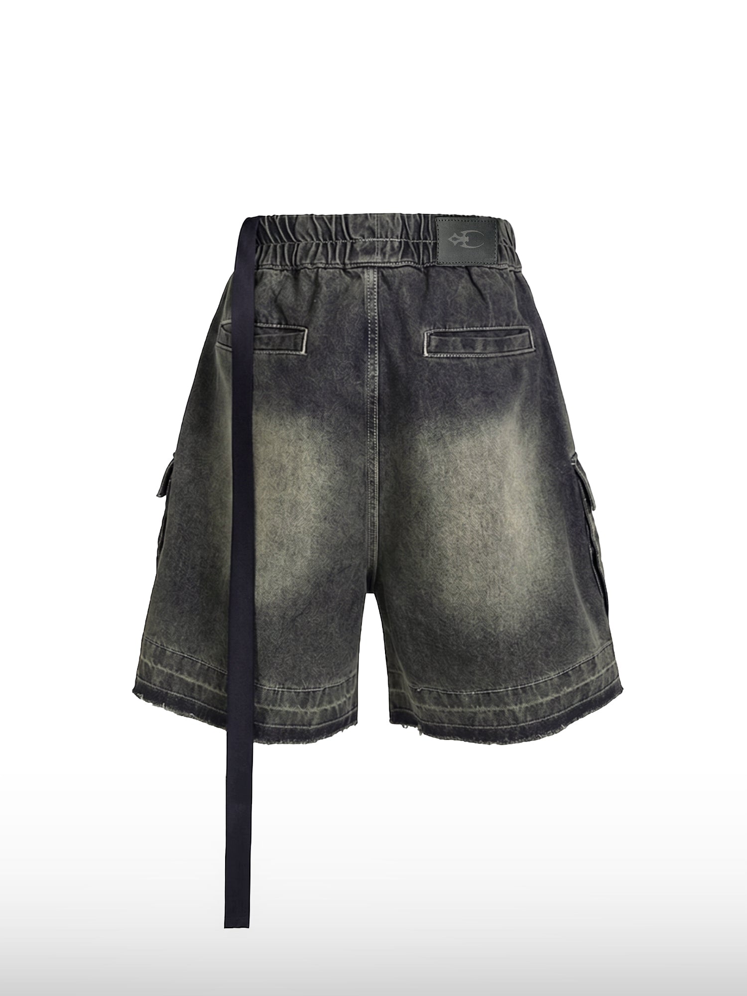 Denim shorts met trekkoord