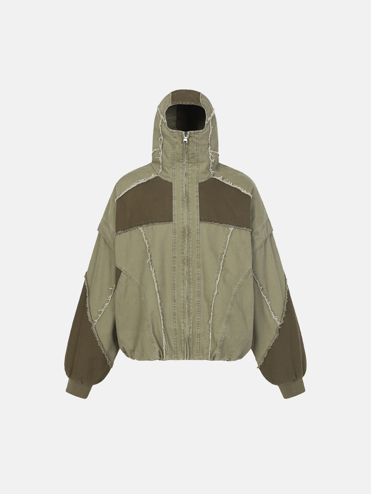 Chaqueta con Costuras Deshilachadas