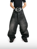 Faded Black Wide Jeans