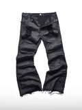 Flap Coated Flared Jeans