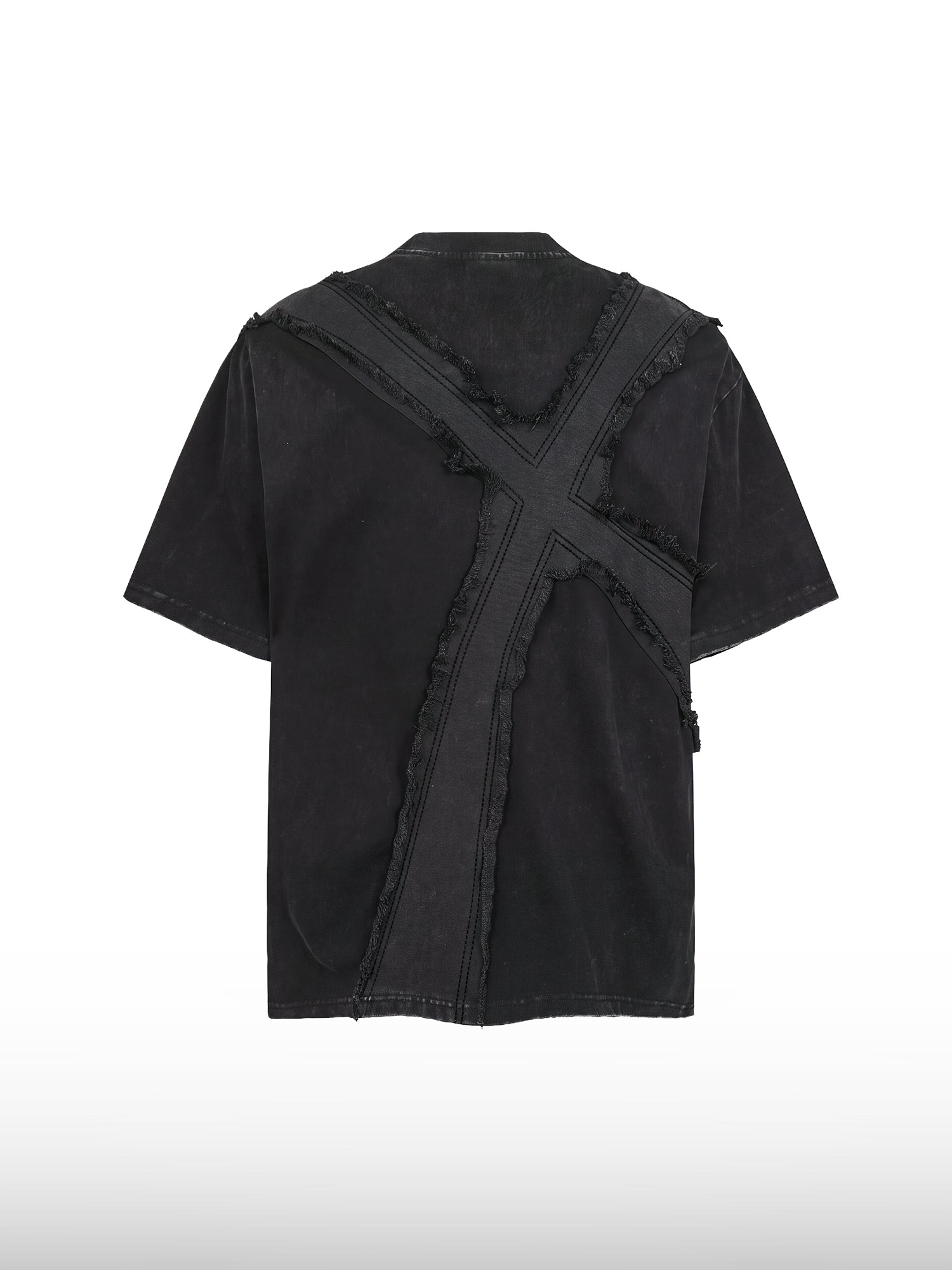 Frayed Cross Washed Tee
