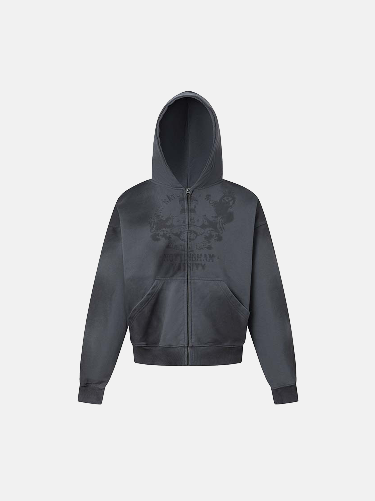 Sudadera con capucha antracita con gráfico