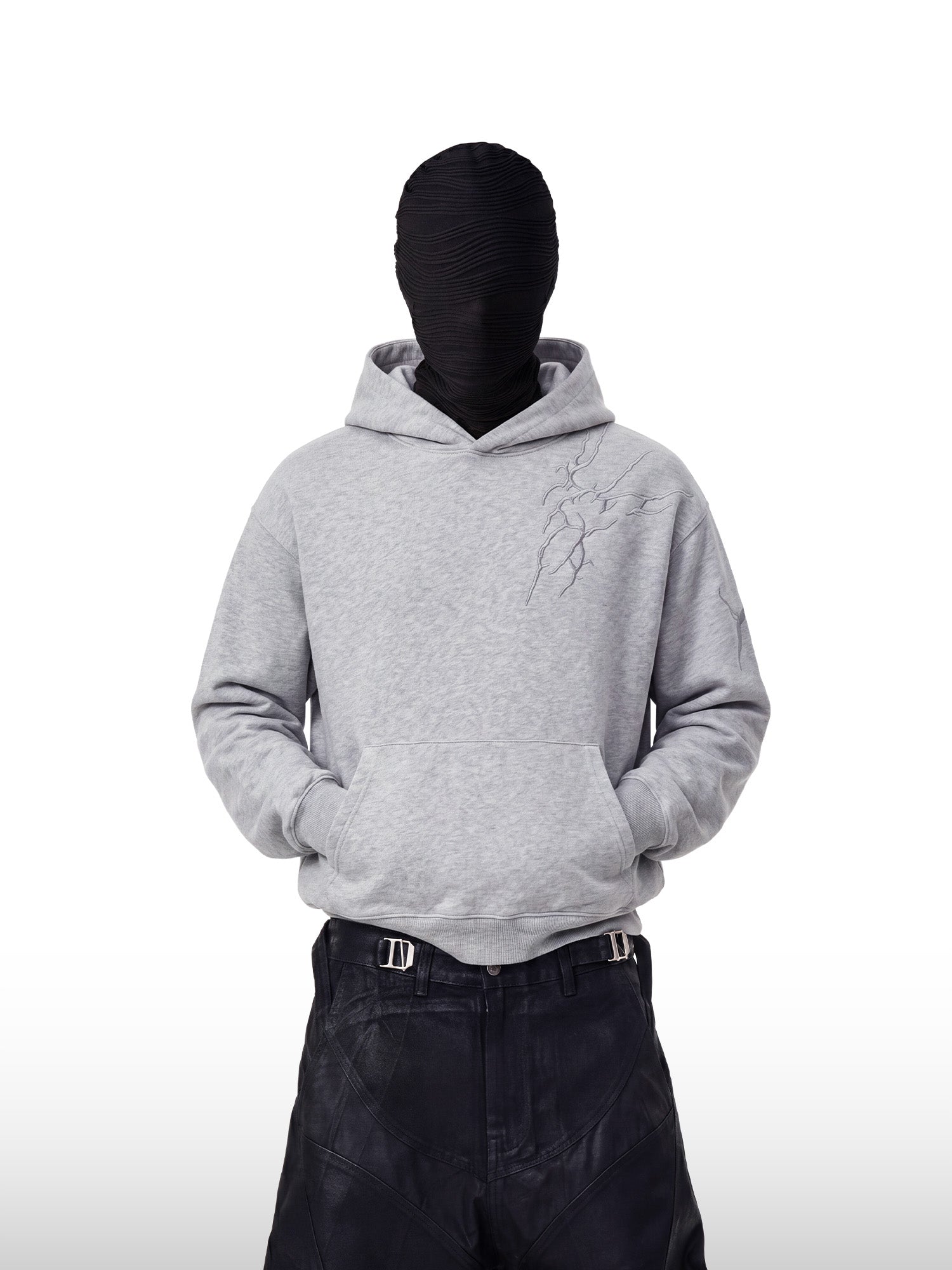 Glitch Vein Oversized Hoodie