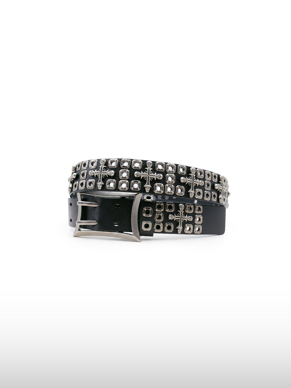 Heavy Studded Skull Belt