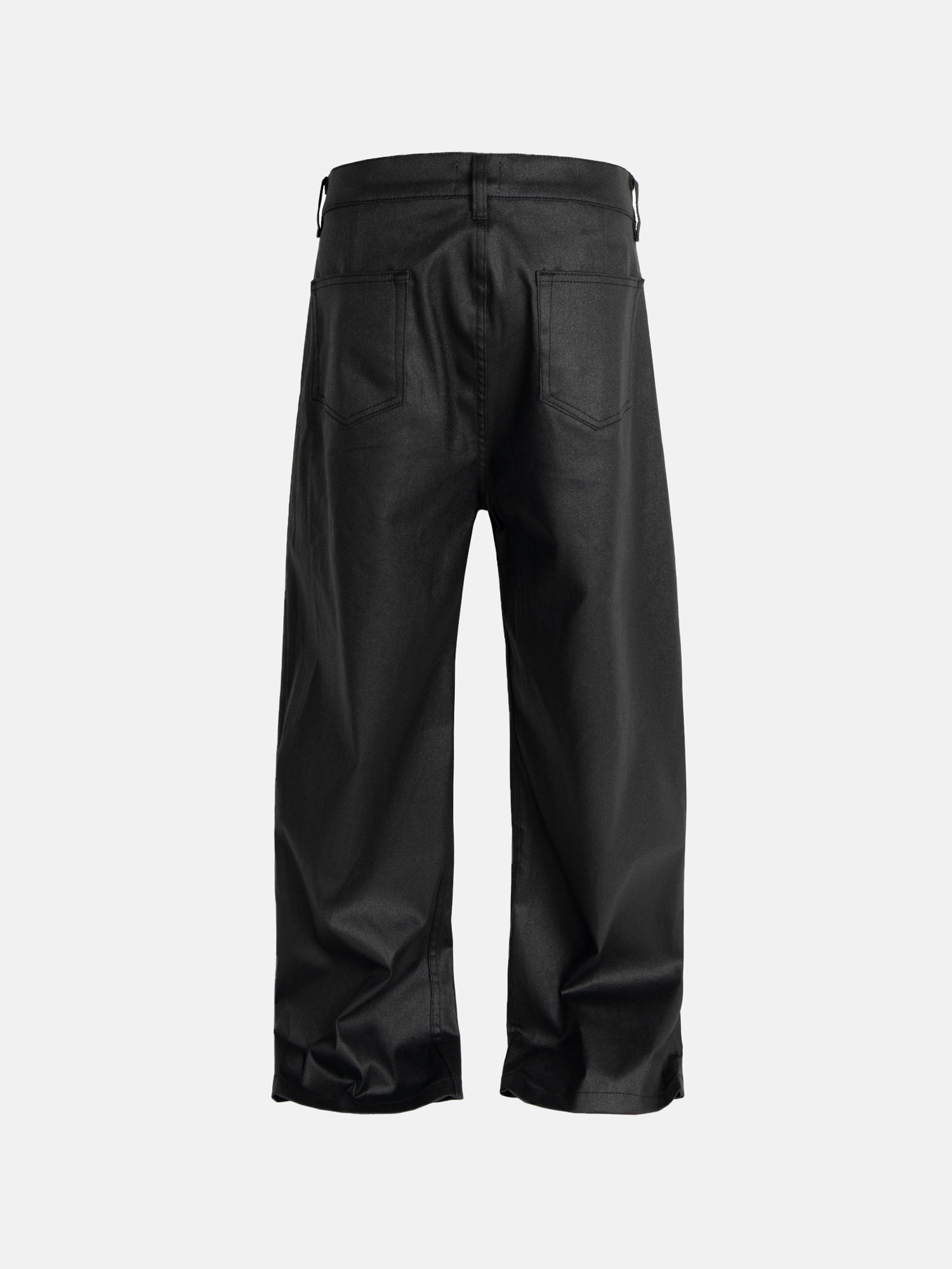 Matte Black Wide-Leg Pants