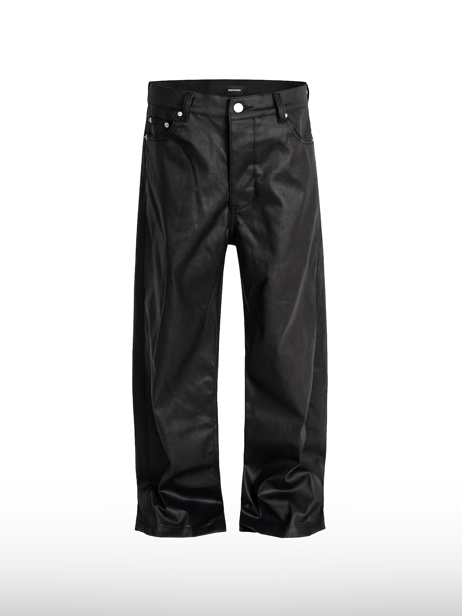 Matte zwarte wijde broek
