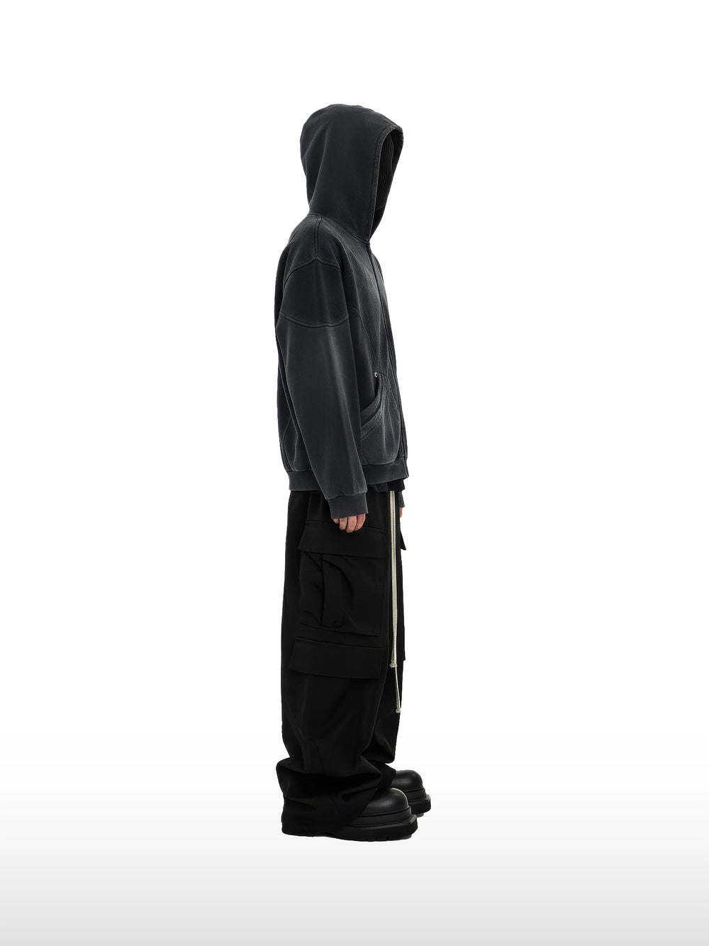 Sudadera con capucha y cremallera Distopion n.º 003