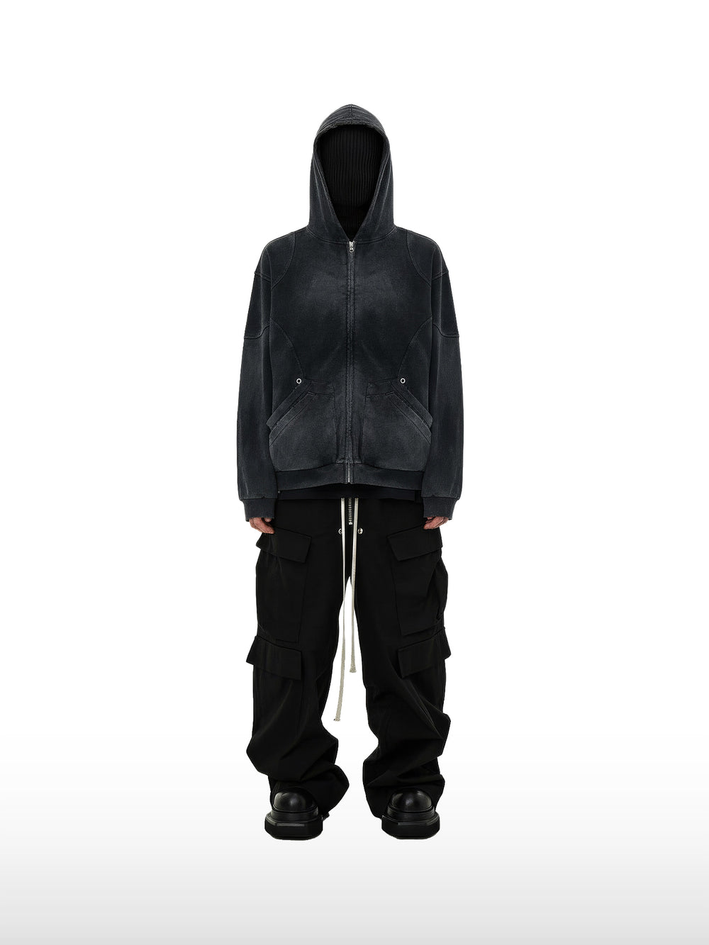 Sudadera con capucha y cremallera Distopion n.º 003