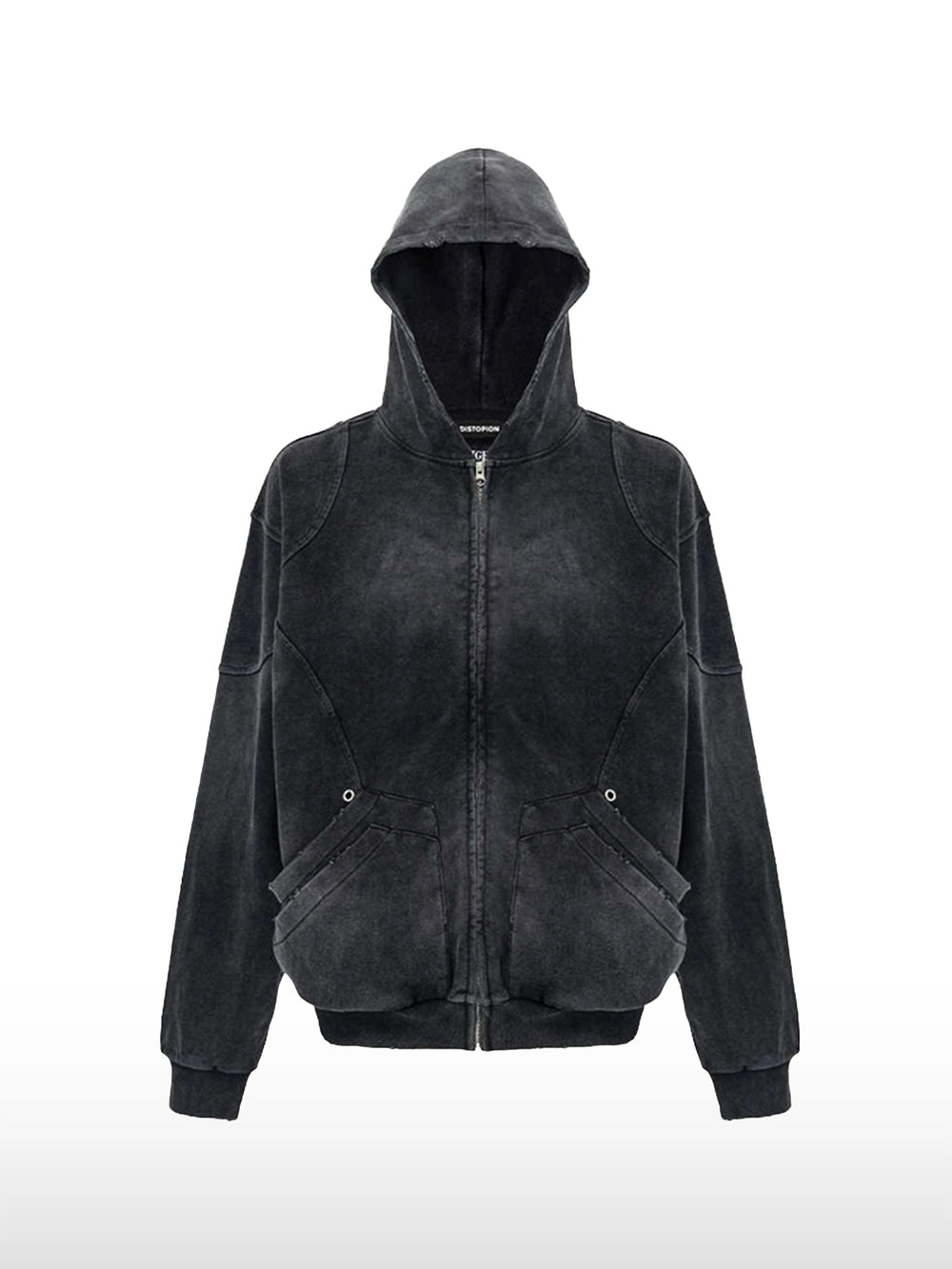 Sudadera con capucha y cremallera Distopion n.º 003