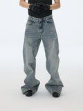 Oversized falmede jeans