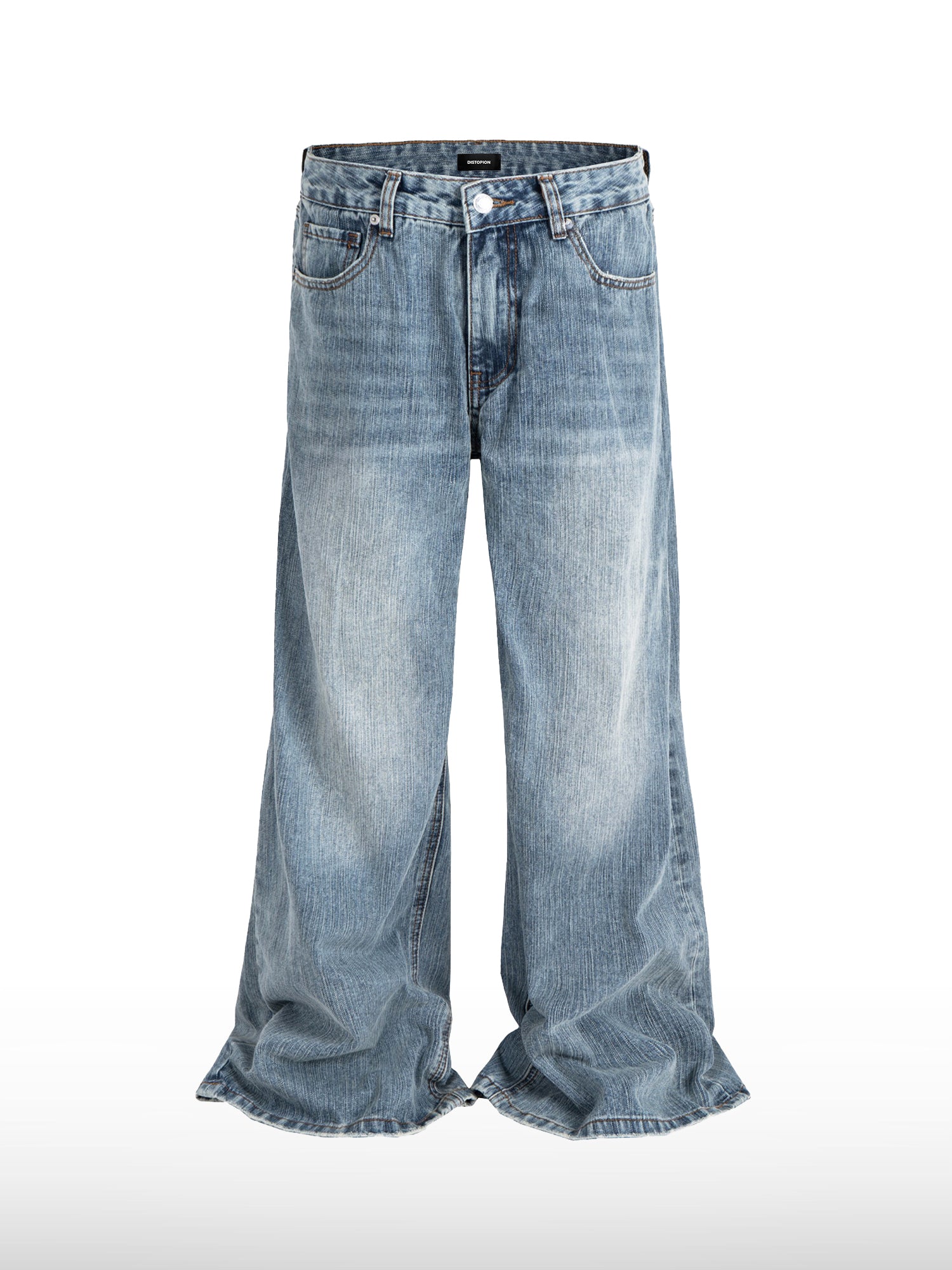 Oversized jeans met vervaagde wassing