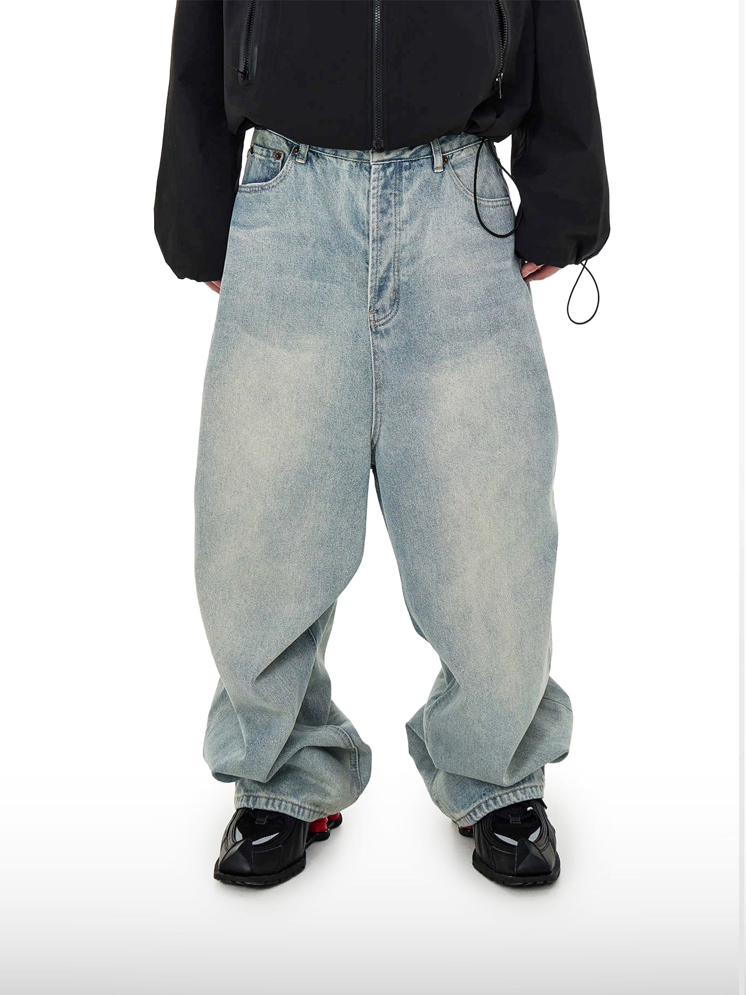 Oversized lichte jeans