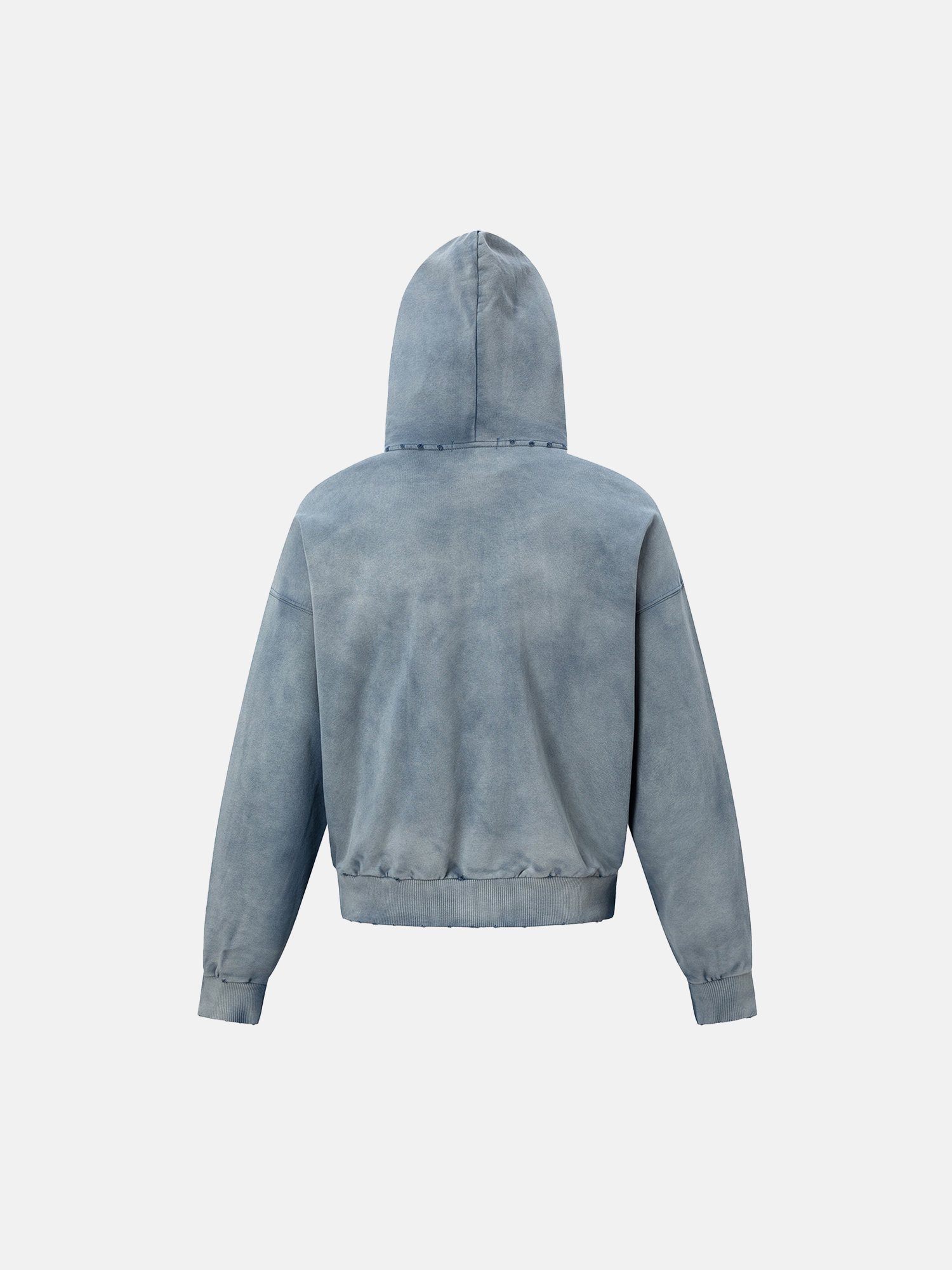 Sweat à capuche Patched Blue Zip