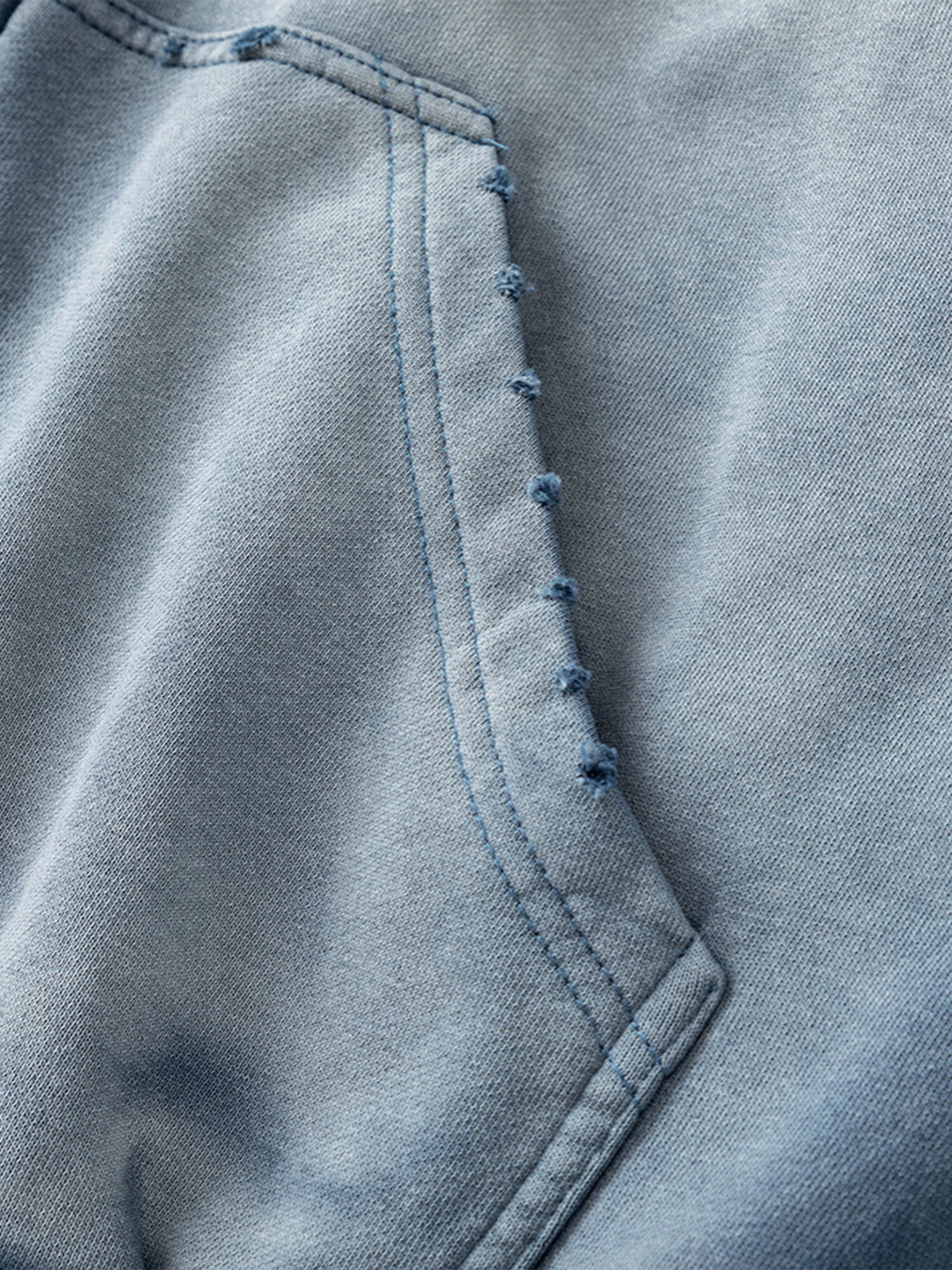 Sweat à capuche Patched Blue Zip