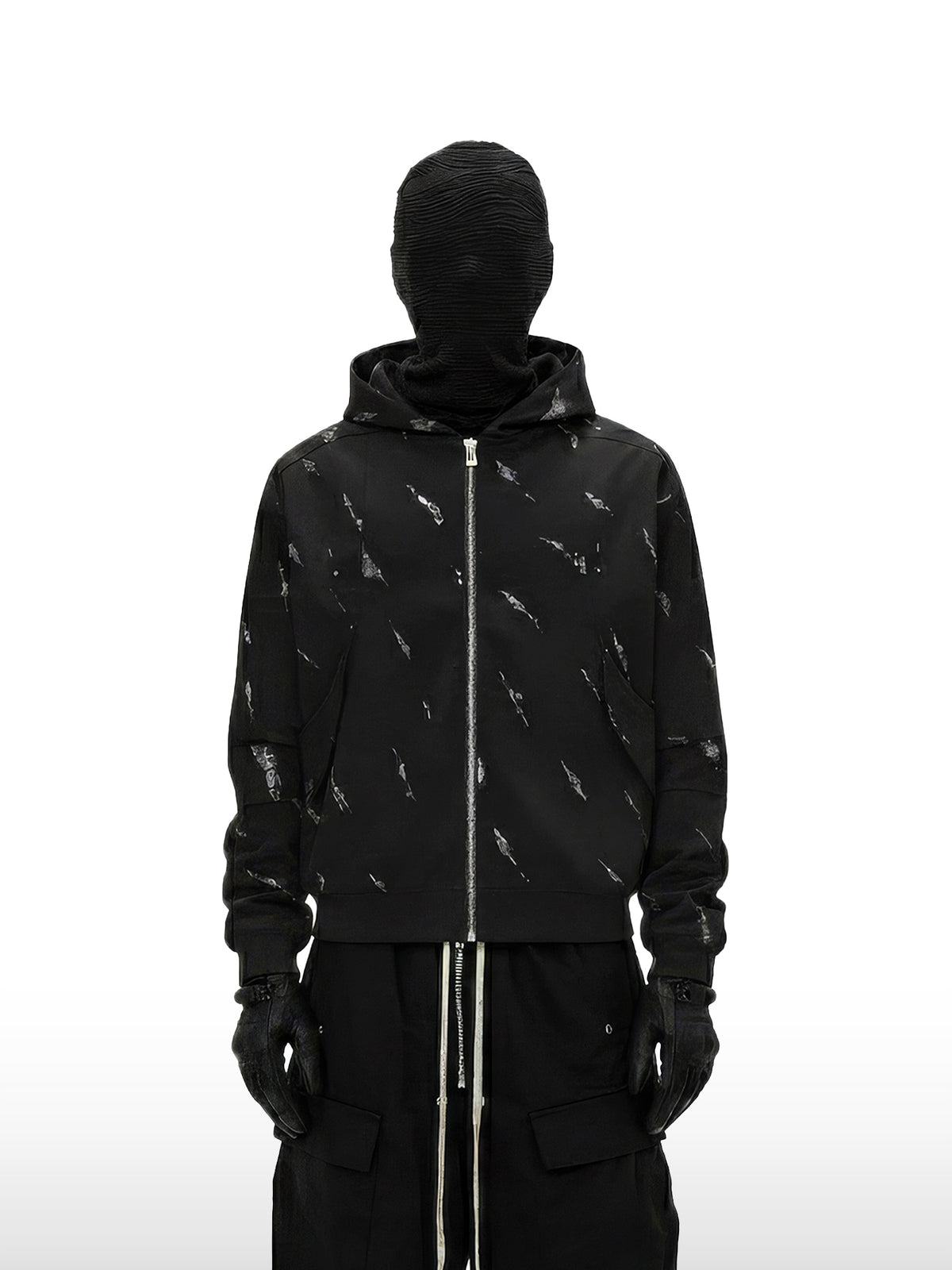 Patterned Hoodie