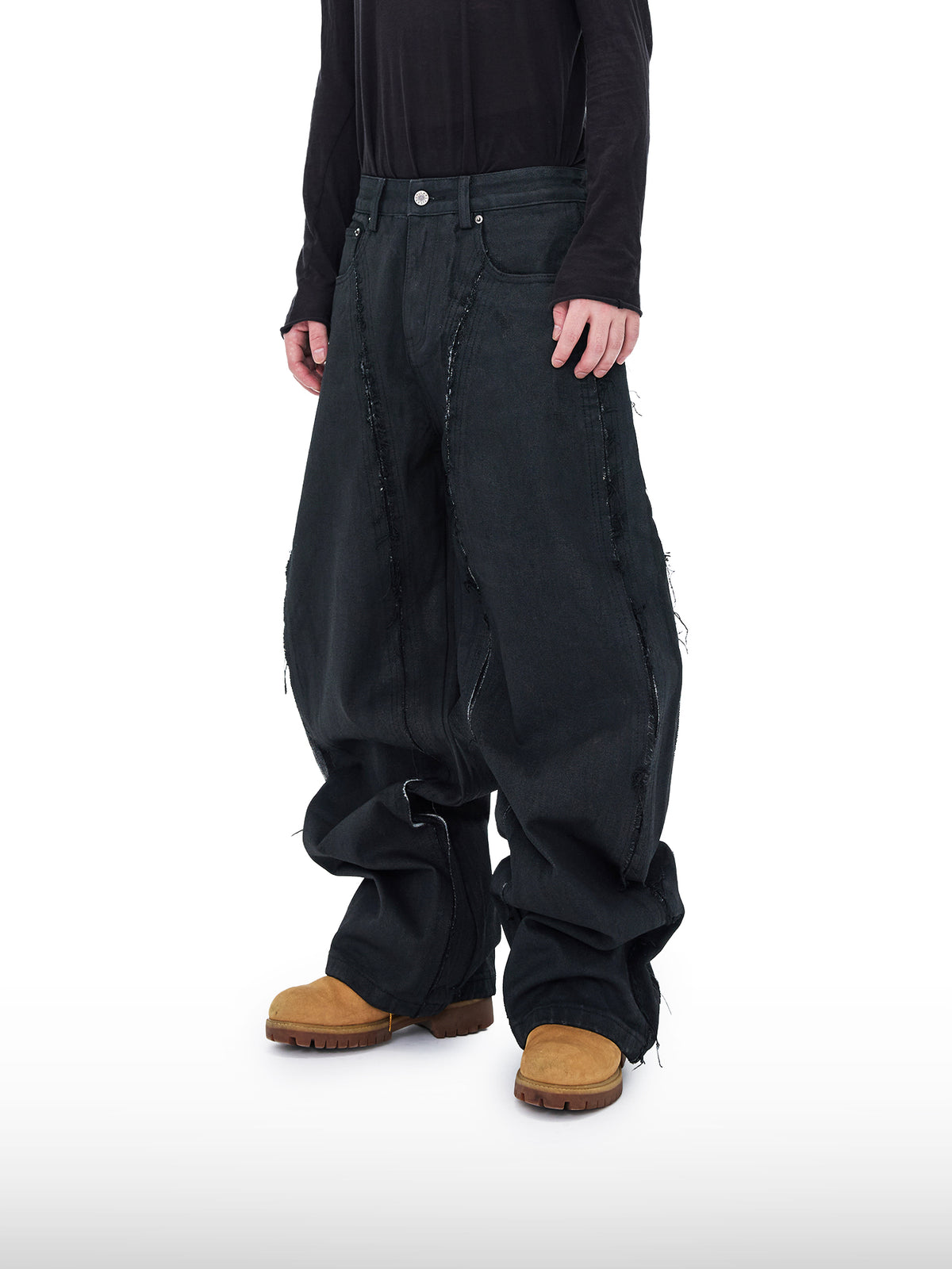 Gitzwarte jeans