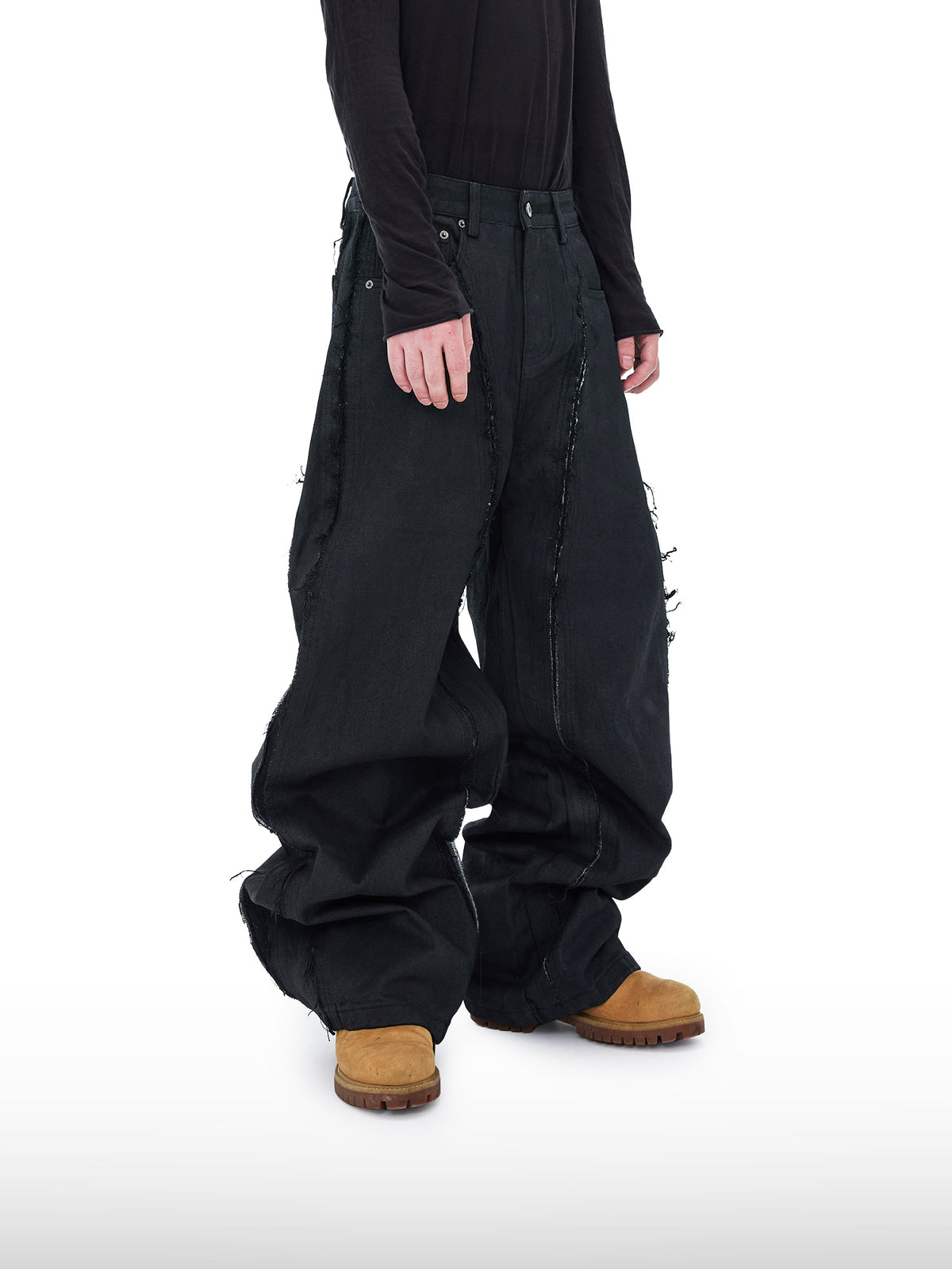Gitzwarte jeans