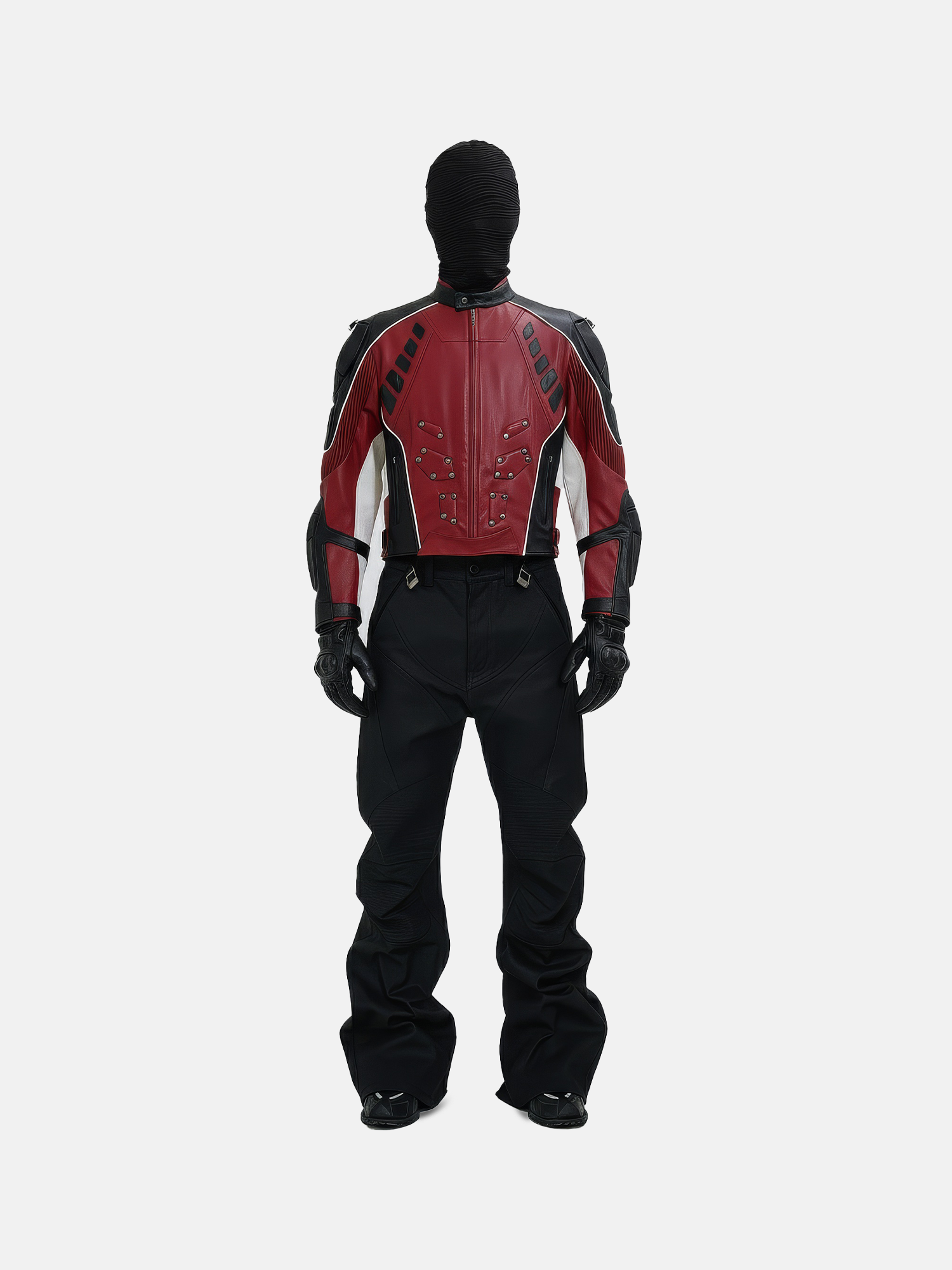 レッドブラックモトジャケット