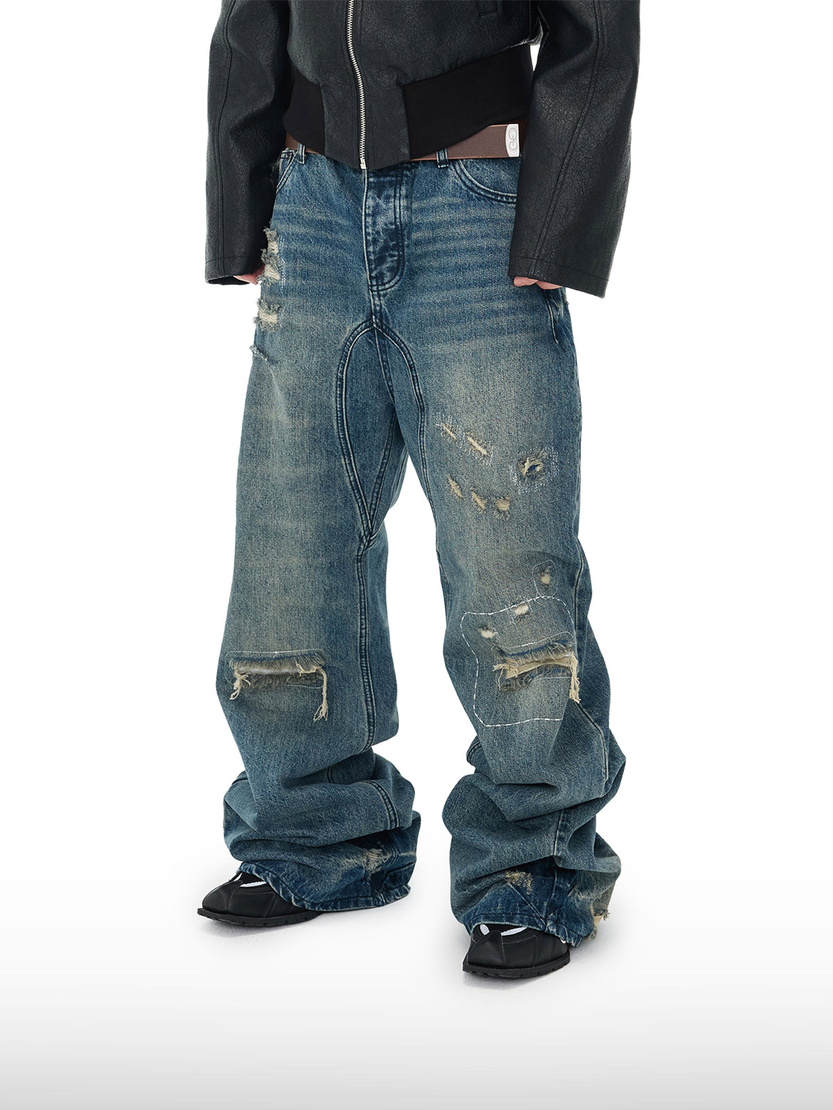 Retro jeans med utsvingte ben