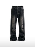 Jeans svasati neri strappati